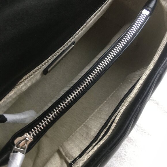 NEW Tory Burch Kira Chevron Large Convertible Should Bag Black - Picture 8 of 9